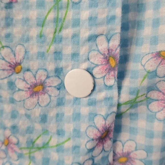 Floral Blue Women's Robe - Picture 4 of 9